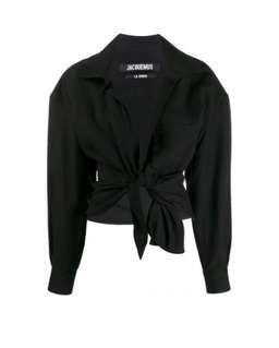 jacquemus la chemise pavia shirt black size 8