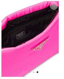 Prada Neon pink medium padded clutch