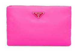 Prada Neon pink medium padded clutch