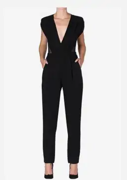 Carla Zampatti Cavier Crepe Jumpsuit Black Size 14  for rent on The Volte - image 1