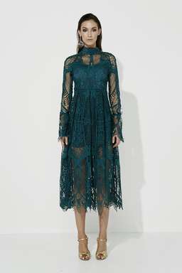 MOSSMAN Ties that Bind Dress Emerald size 10