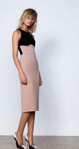 Yeojin Bae - Two Tone Milla Crepe Dress Beige 