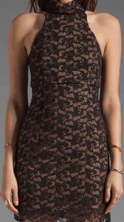 Camilla and Marc Light and Shade Paneled Lace Dress Black Size 8 for rent on The Volte - image 3