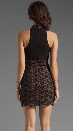 Camilla and Marc Light and Shade Paneled Lace Dress Black Size 8 for rent on The Volte - image 4