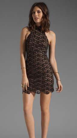 Camilla and Marc Light and Shade Paneled Lace Dress Black Size 8 for rent on The Volte - image 1