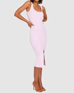 BY JOHNNY. - Alice Split Knit Dress - Light Pink for rent on The Volte - image 2