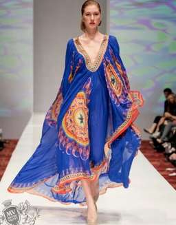 Camilla Oprah Cape Kaftan Blue One Size for rent on The Volte - image 3