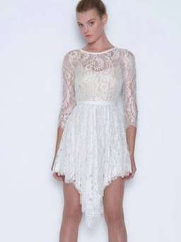 Lover Serpent Lace Dress Ivory 12 for rent on The Volte - image 2