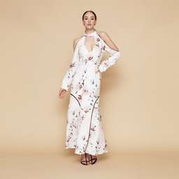 White Suede Time Stops Floral dress for rent on The Volte - image 1
