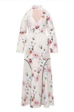 White Suede Time Stops Floral dress for rent on The Volte - image 2