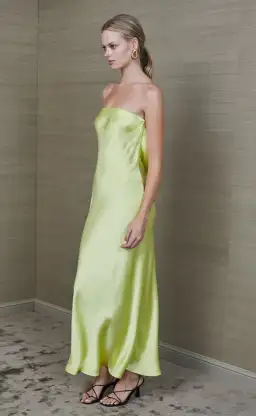Bec & Bridge Citrus Sweetie Strapless Midi Dress Green Size 10 for rent on The Volte - image 5