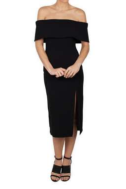 Kookaï Positano black midi dress Size 6 for rent on The Volte - image 1