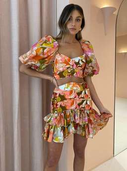 Acler Porter Top & Skirt Set Print Size 8 for rent on The Volte - image 1