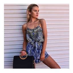 Camilla Shoestring Playsuit Blue Size 6 for rent on The Volte - image 1
