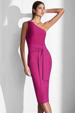 Shona Joy Lucy One Shoulder Midi Dress  for rent on The Volte - image 2