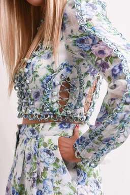 Zimmermann Whitewave Laced Bodice and Pants Set for rent on The Volte - image 3