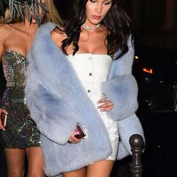 THP Faux Fur Coat in Baby Blue for rent on The Volte - image 1