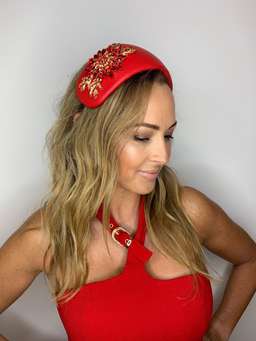 Halo & Rose Duchess bandeau headband red 