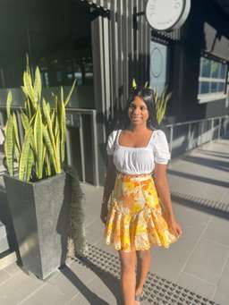 Zimmermann Primrose Flutter Skirt Print Size 6 for rent on The Volte - image 1