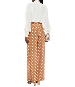 Zimmerman Silk Wide Leg Pants Brown Print Size 8