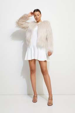 Unreal Fur Dream Jacket Nude Size 8 for rent on The Volte - image 1