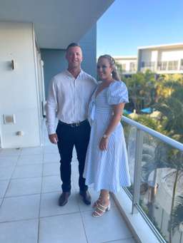 Blue/white Shieke dress   for rent on The Volte - image 1