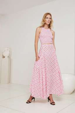 SWF Shirred singlet and skirt pink size 12 