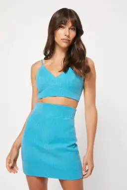 Mossman Complete Control Blazer Size 6 and Mini Skirt Size 8 Set Blue for rent on The Volte - image 3