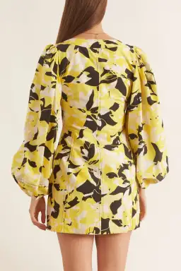 Camilla and Marc Aldea Puff Sleeve Mini Dress Print Size 12  for rent on The Volte - image 3