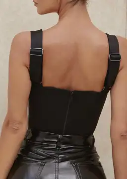 House of CB Meghan Satin Corset Black Size 8 for rent on The Volte - image 2