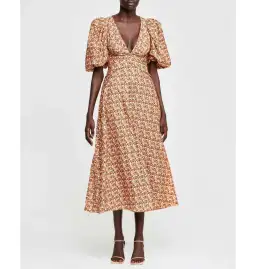 Acler Everett Midi Dress Print Size AU 12 for rent on The Volte - image 1