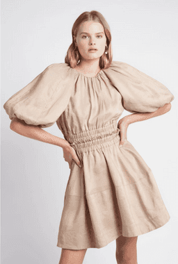 Aje Solitude Cutout Mini Dress Beige Size 10