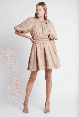 Aje Solitude Cutout Mini Dress Beige Size 10