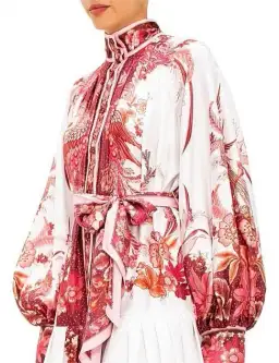 Zimmermann Wavelength Placement Midi Dress Print Size 10