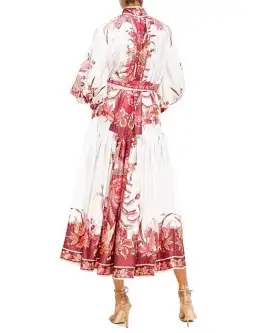 Zimmermann Wavelength Placement Midi Dress Print Size 10