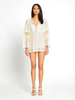 ALICE MCCALL CREME MOONSTRUCK MINI DRESS - SIZE 12 AU/8 US (RRP $395) for rent on The Volte - image 2