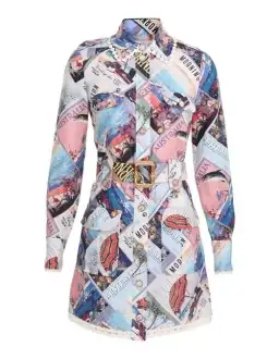 Zimmermann Postcard Shirt Mini Dress Print Size 8