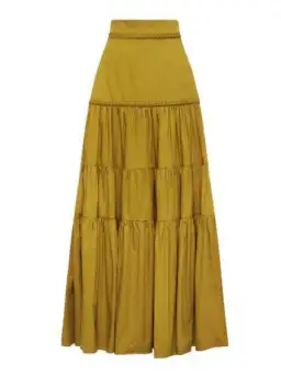 Aje Medina Cropped Top and Casabianca Tiered Skirt Set Yellow Size 8 for rent on The Volte - image 6