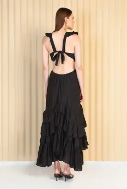 Magali Pascal Sawi Dress Black Size M for rent on The Volte - image 3