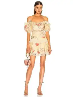 Zimmermann Melody Off the Shoulder Dress Print size 8