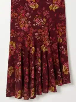 Peony Floral Print Set Red Size 10