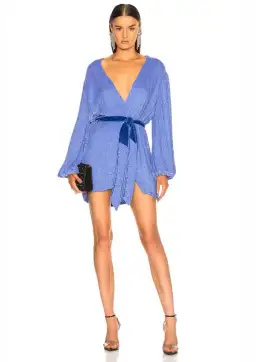 Retrofete Gabrielle Robe Mini Dress Purple Sequin Size 8