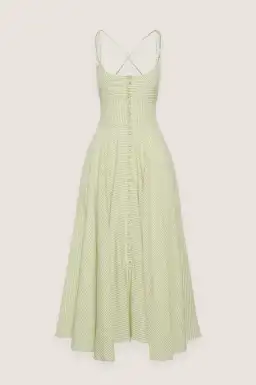 BY JOHNNY Pistachio Stripe Sun Dress Size 12 for rent on The Volte - image 8