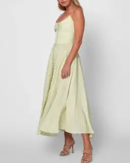 BY JOHNNY Pistachio Stripe Sun Dress Size 12 for rent on The Volte - image 5