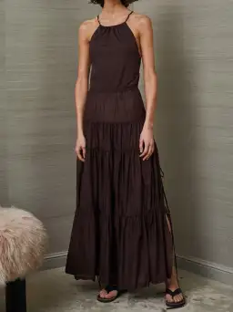 Bec & Bridge Carmen Maxi Dress Chocolate Brown Size 8 for rent on The Volte - image 1