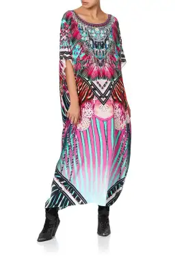 Camilla Rainbow Eyes Round Neck Kaftan One Size for rent on The Volte - image 1