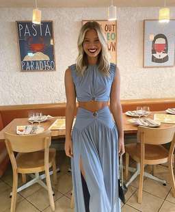 Bec & Bridge Minx Top and Maxi Skirt Set Dusk Blue Size 8 for rent on The Volte - image 2