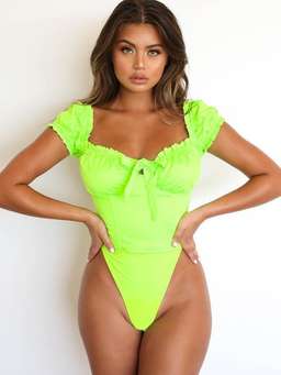 I. AM. GIA Naomi Top  Fluro Green Size 6 for rent on The Volte - image 2