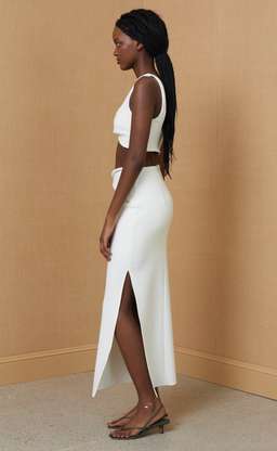 Bec & Bridge Clover Top & Midi Skirt Set - Ivory - Size 8 for rent on The Volte - image 2