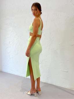 Bec & Bridge Clover Midi Skirt Apple Green Size 6 for rent on The Volte - image 3